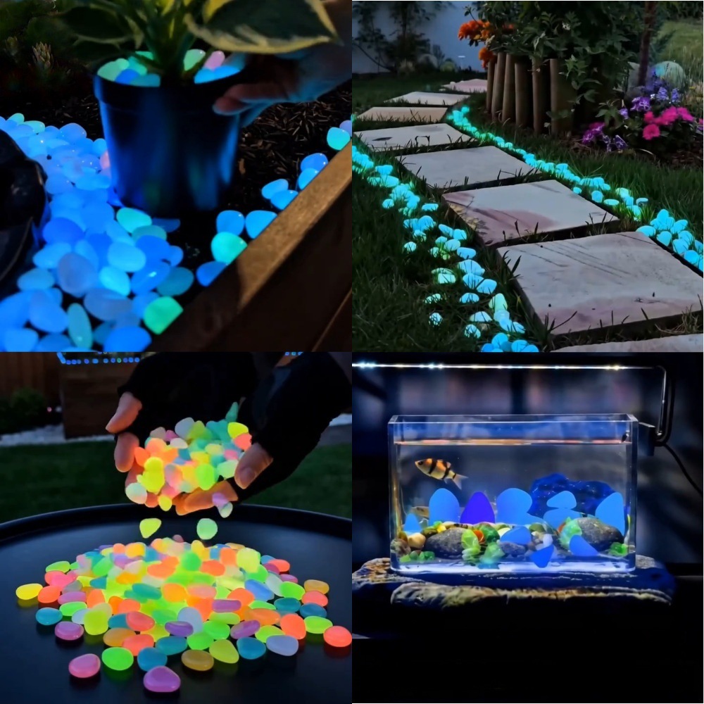 Aquarium Planted Fish - Colorful Glow In The Dark Luminous