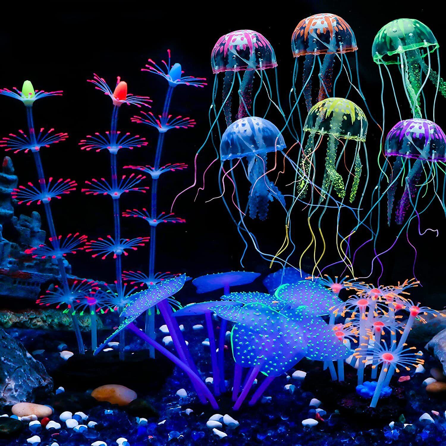 Silicone Glowing Landscape Art - Aquarium Plant Design ulasan dan harga