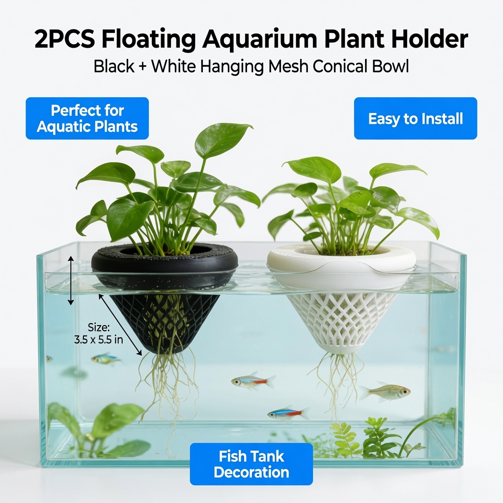 2PCS Floating Aquarium Plant H - Aquarium Plant Holder ulasan dan harga