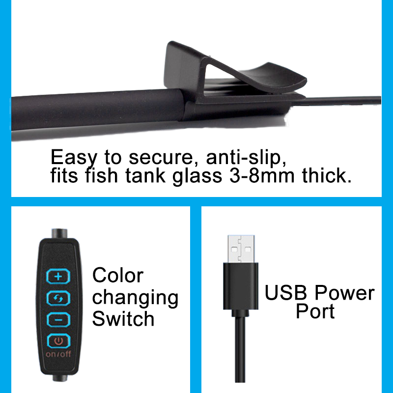 USB Aquarium LED Lamp Fish Tan - Aquarium Plant Design ulasan dan harga