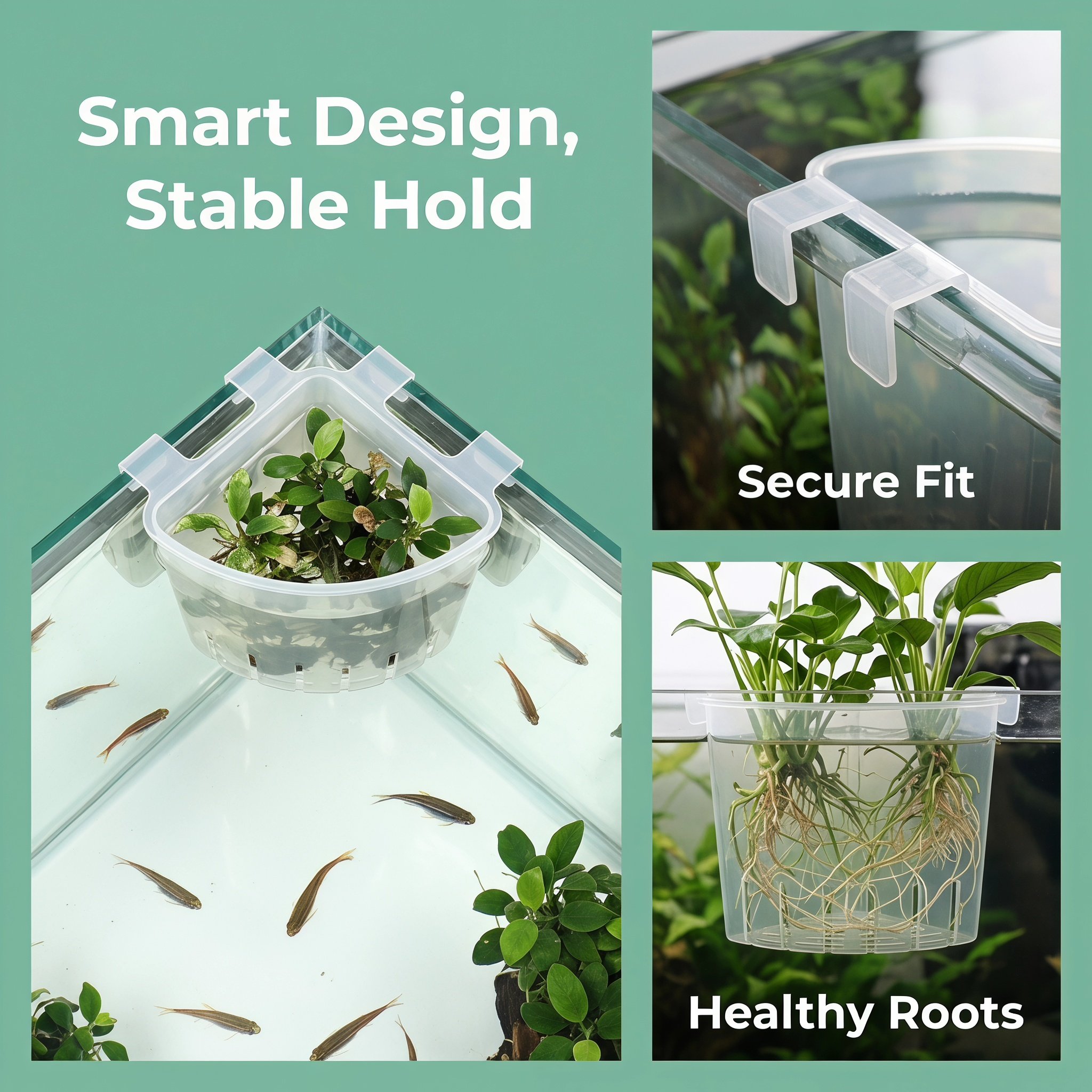 4Pcs Aquarium Hanging Corner P - Aquarium Plant Holder ulasan dan harga