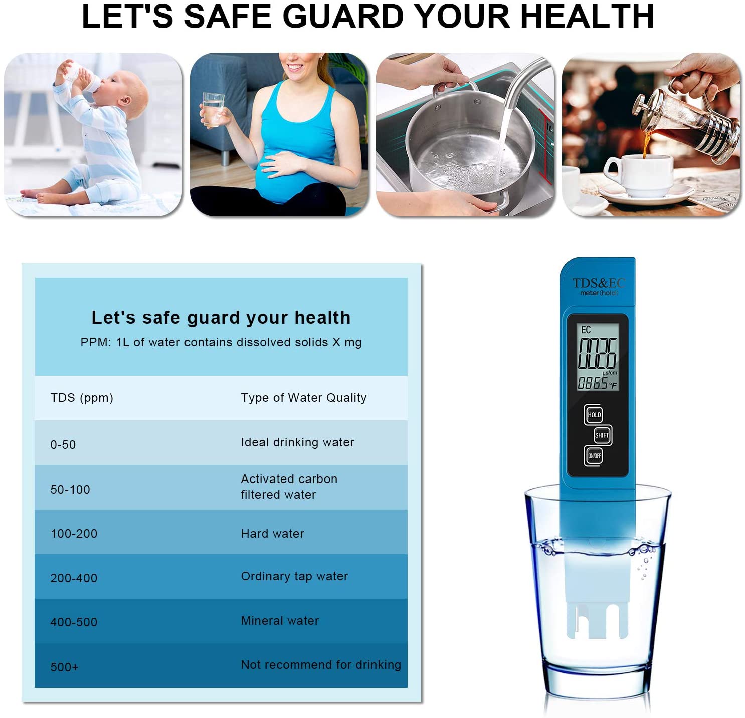Digital PH /TDS/ EC Meter Test - Planted Aquarium Test Kit ulasan dan harga