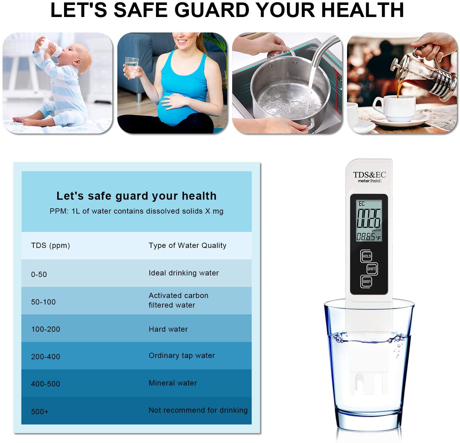 Digital PH /TDS/ EC Meter Test - Planted Aquarium Test Kit ulasan dan harga