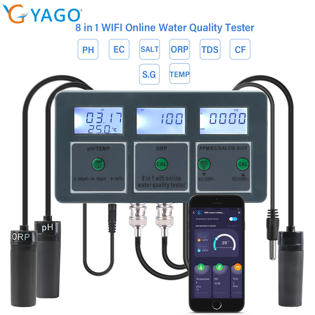 YAGO 8 in 1 WiFi Aquarium Wate - Planted Aquarium Test Kit ulasan dan harga