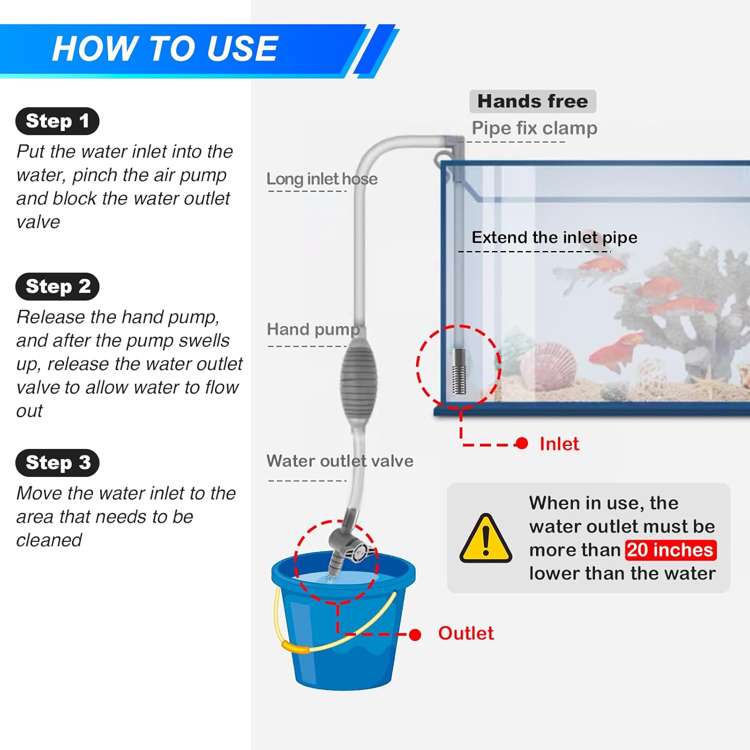Large Fish Tank Aquarium Sipho - Planted Aquarium Tools ulasan dan harga