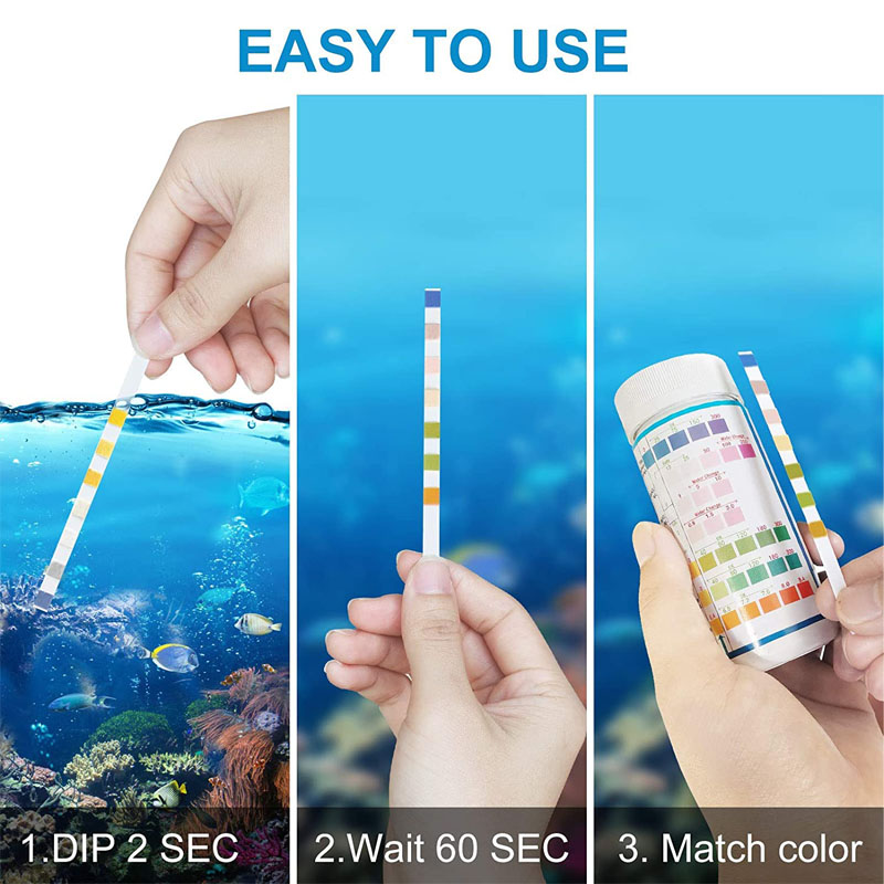 7-IN-1 Aquarium Test Strips 10 - Planted Aquarium Test Kit ulasan dan harga