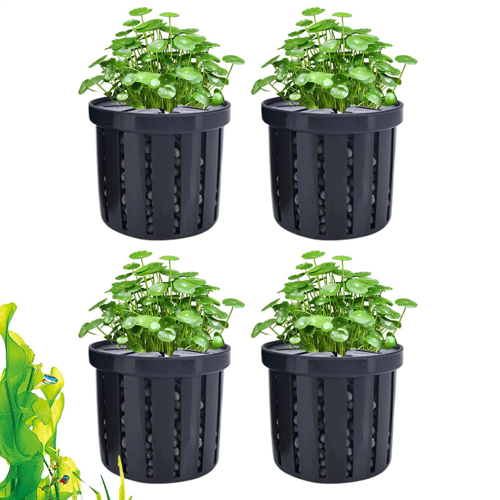 4 Pieces Aquarium Planter Pot  - Aquarium Plant Holder ulasan dan harga