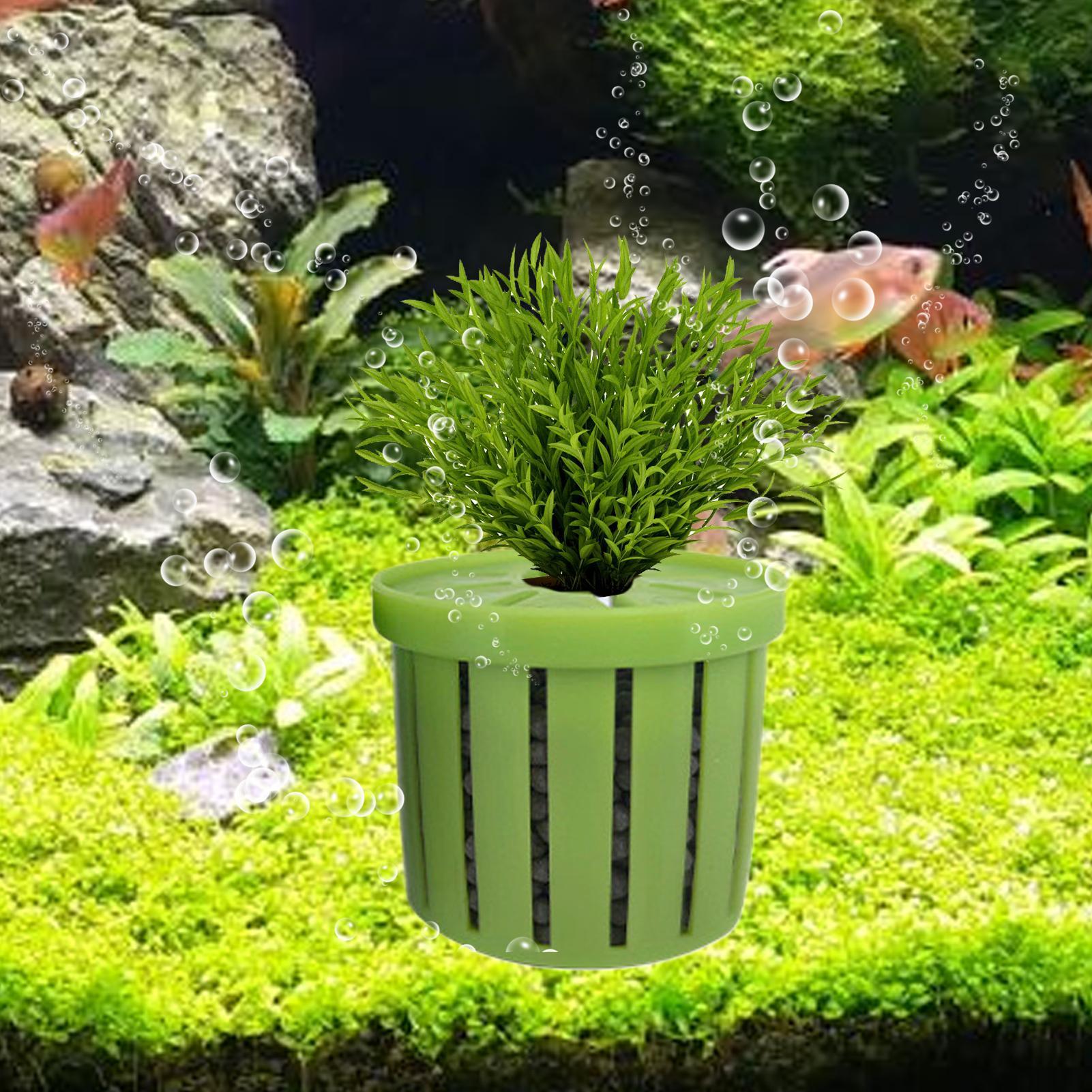 4 Pieces Aquarium Planter Pot  - Aquarium Plant Holder ulasan dan harga