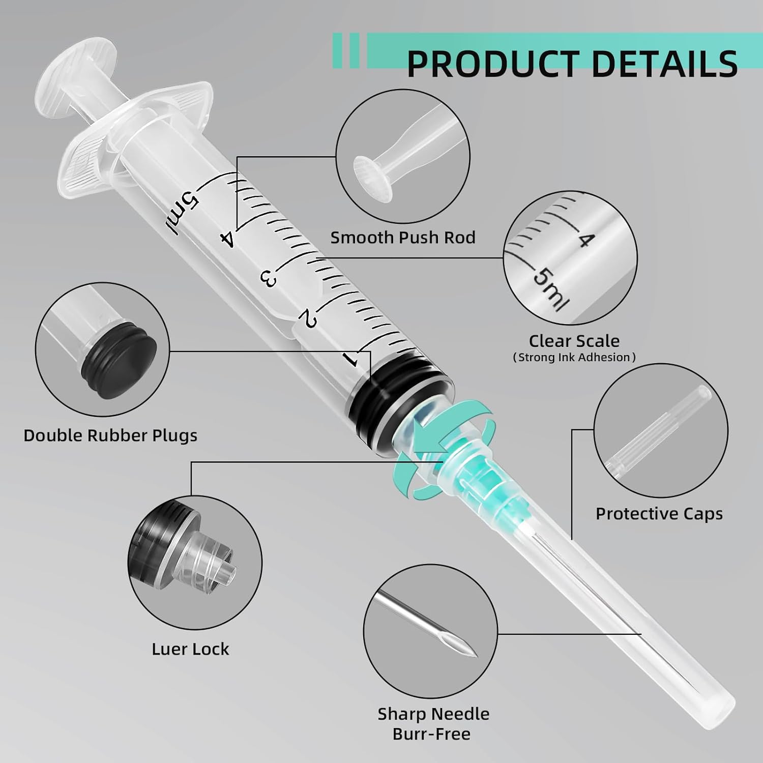 5ml Luer Lock Syringe, Suitabl - Aquarium Plant Original ulasan dan harga
