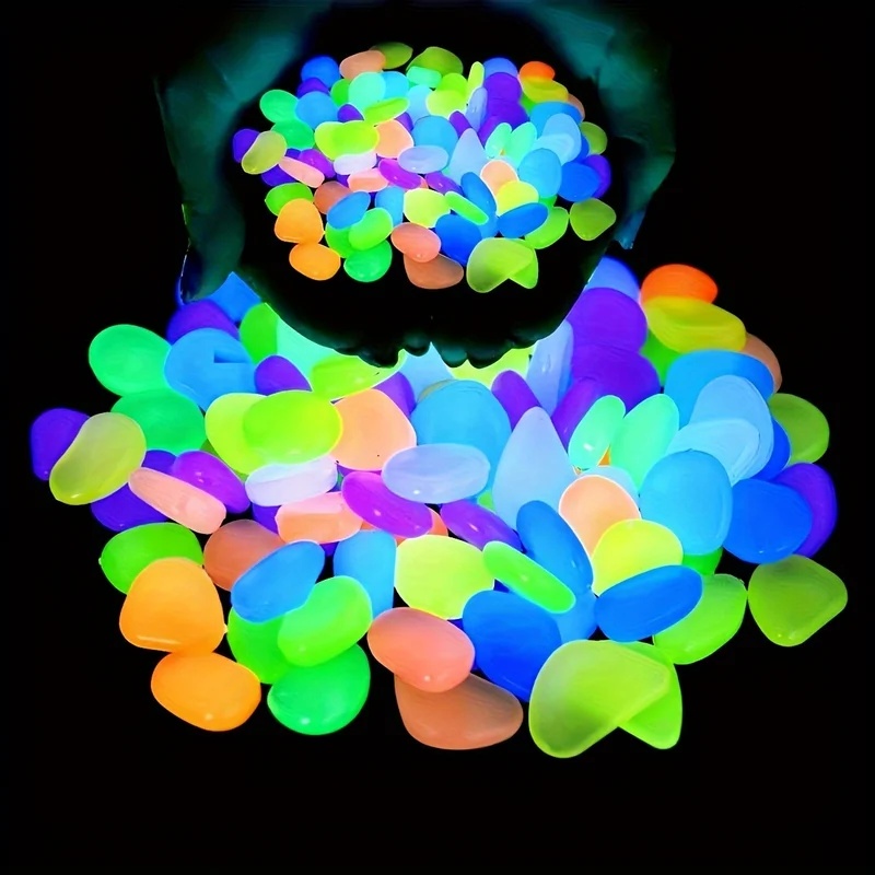 50-200pcs Glow in The Dark Peb - Aquarium Plant Original ulasan dan harga