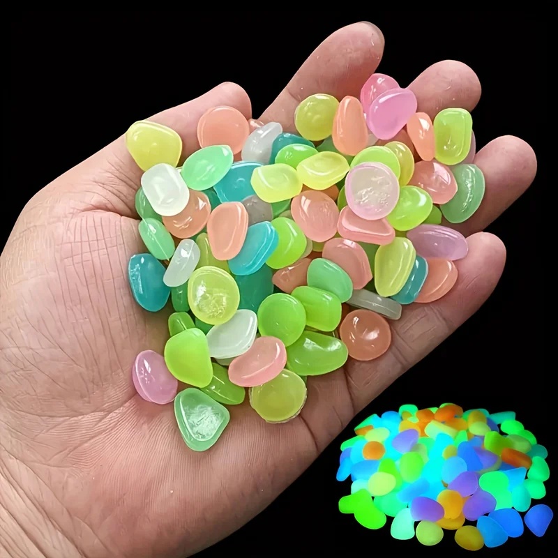 50-200pcs Glow in The Dark Peb - Aquarium Plant Original ulasan dan harga