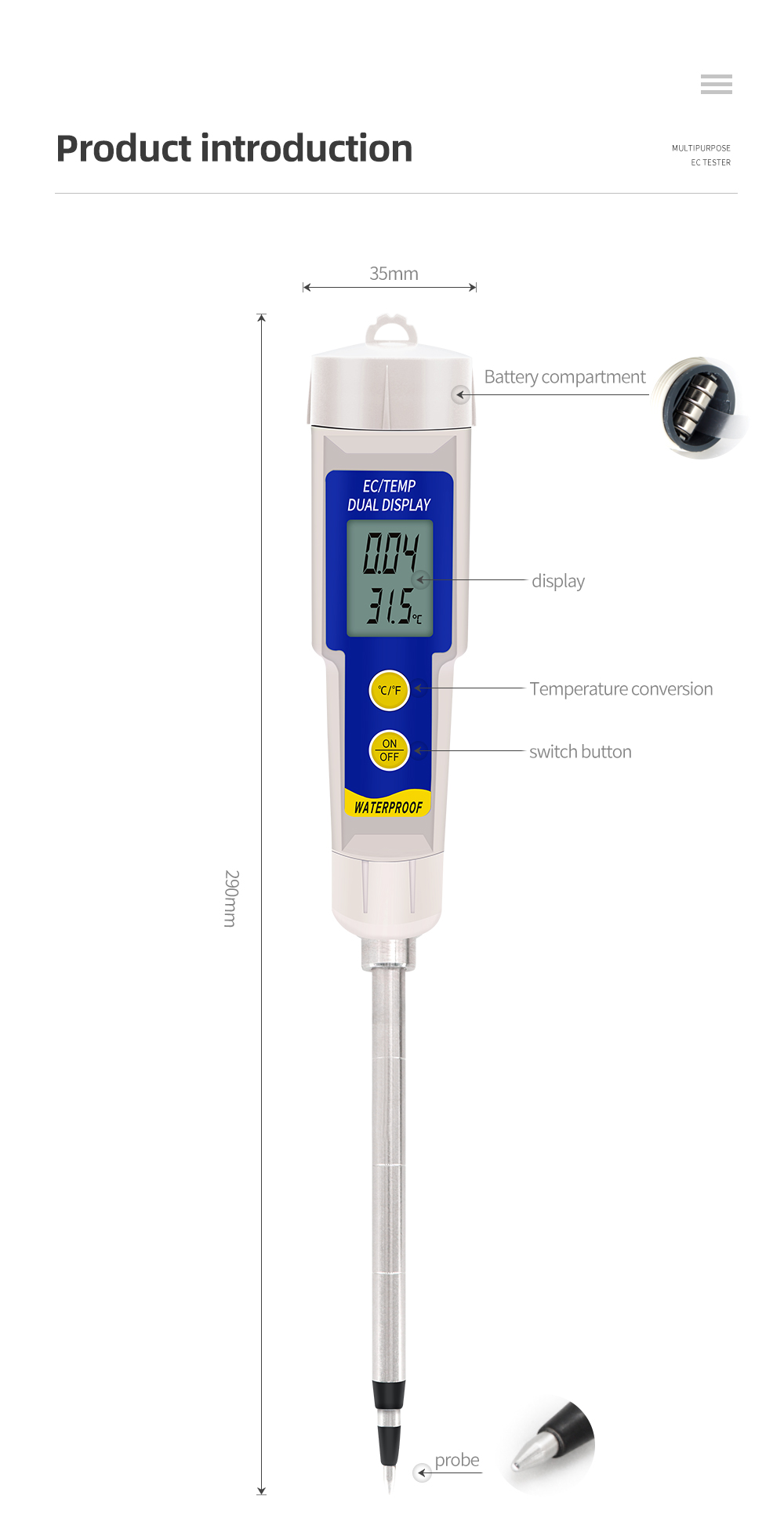 EC-315 2 in 1 Soil EC Tester M - Aquarium Plant Lab ulasan dan harga