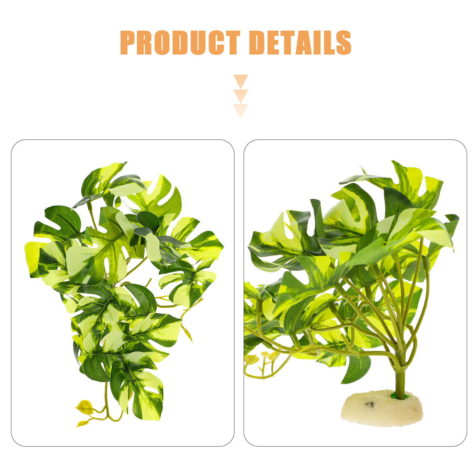 Lifelike Resin Reptile Terrari - Aquarium Planted Fish ulasan dan harga