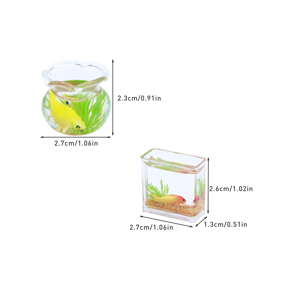 1Pc 1:12 Mini DollHouse Simula - Planted Aquarium Photos ulasan dan harga