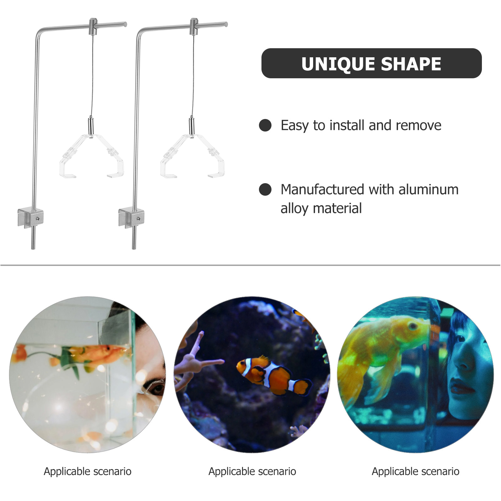 2pcs Aquarium Light Holder Wit - Aquarium Plant Holder ulasan dan harga