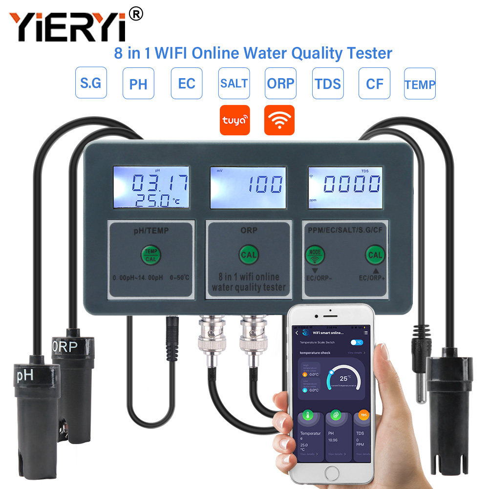 Yieryi WiFi Tuya Smart PH ORP  - Planted Aquarium Test Kit ulasan dan harga